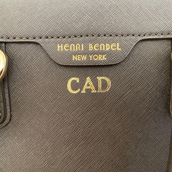 HENRI BENDEL BROWN SAFFIANO LEATHER TOTE SHOULDER BAG NWOT - Picture 4 of 13